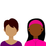 women's day faces, silhouettes