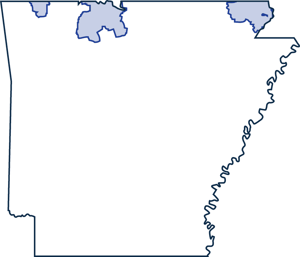 Arkansas Service Area Map