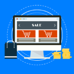 cyber monday, online shopping sale illustration